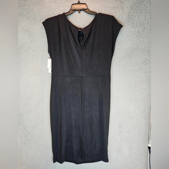Nordstrom Rack Womens Black Midi Dress Sz XL Modal Blend Side Tie Knot So Soft - Picture 9 of 12